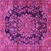 Square Medallion Pink Traditional Rug, tr2785pnk