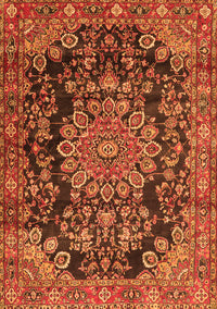 Medallion Orange Traditional Rug, tr2785org