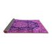 Sideview of Medallion Purple Traditional Rug, tr2785pur