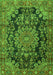 Medallion Green Traditional Rug, tr2785grn