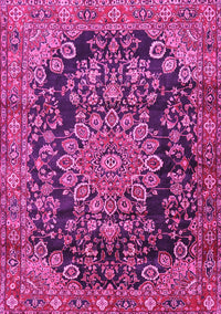 Medallion Pink Traditional Rug, tr2785pnk