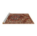 Sideview of Machine Washable Traditional Tomato Red Rug, wshtr2786