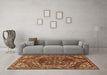 Machine Washable Persian Brown Traditional Rug in a Living Room,, wshtr2786brn