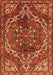 Serging Thickness of Machine Washable Persian Orange Traditional Area Rugs, wshtr2786org