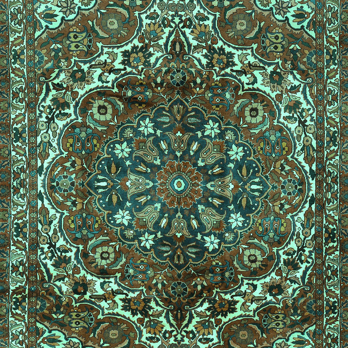 Machine Washable Persian Turquoise Traditional Area Rugs, wshtr2786turq