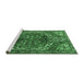 Sideview of Machine Washable Persian Emerald Green Traditional Area Rugs, wshtr2786emgrn