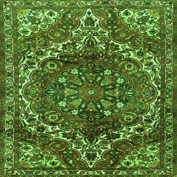 Serging Thickness of Persian Green Traditional Rug, tr2786grn