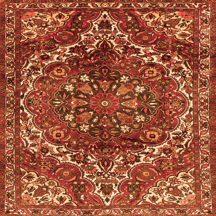 Serging Thickness of Persian Orange Traditional Rug, tr2786org
