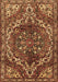 Machine Washable Persian Brown Traditional Rug, wshtr2786brn