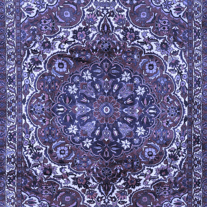 Machine Washable Persian Blue Traditional Rug, wshtr2786blu