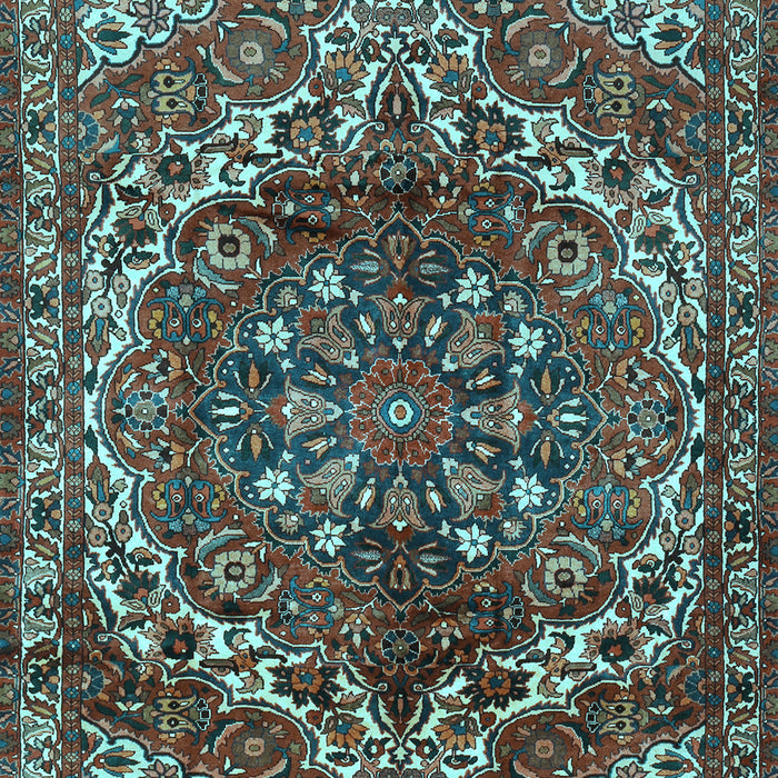 Machine Washable Persian Light Blue Traditional Rug, wshtr2786lblu