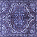Square Persian Blue Traditional Rug, tr2786blu