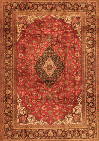 Medallion Orange Traditional Rug, tr2787org