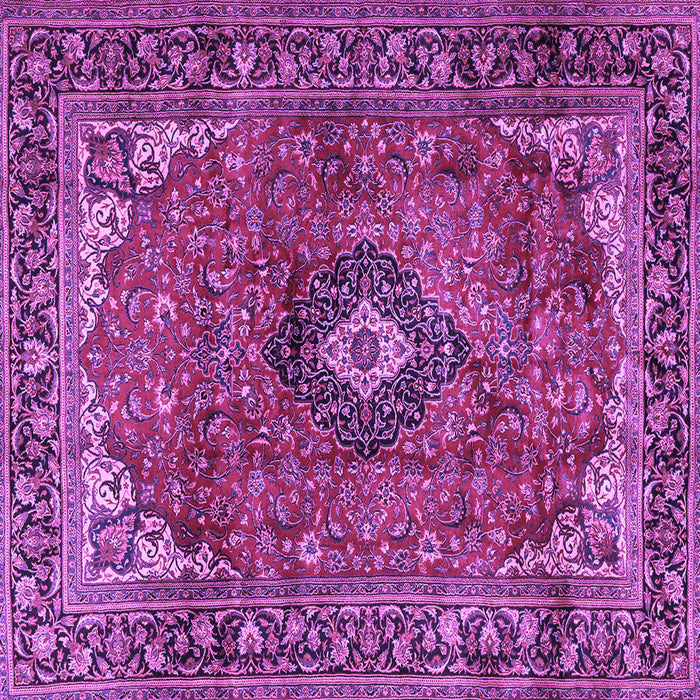 Square Medallion Purple Traditional Rug, tr2787pur