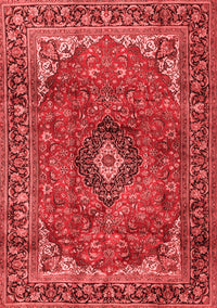 Medallion Red Traditional Rug, tr2787red