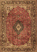 Medallion Brown Traditional Rug, tr2787brn