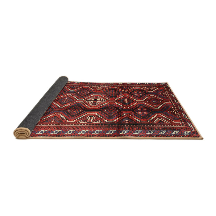Sideview of Traditional Chestnut Brown Persian Rug, tr2788