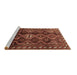 Sideview of Machine Washable Persian Brown Traditional Rug, wshtr2788brn