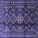 Square Machine Washable Persian Blue Traditional Rug, wshtr2788blu