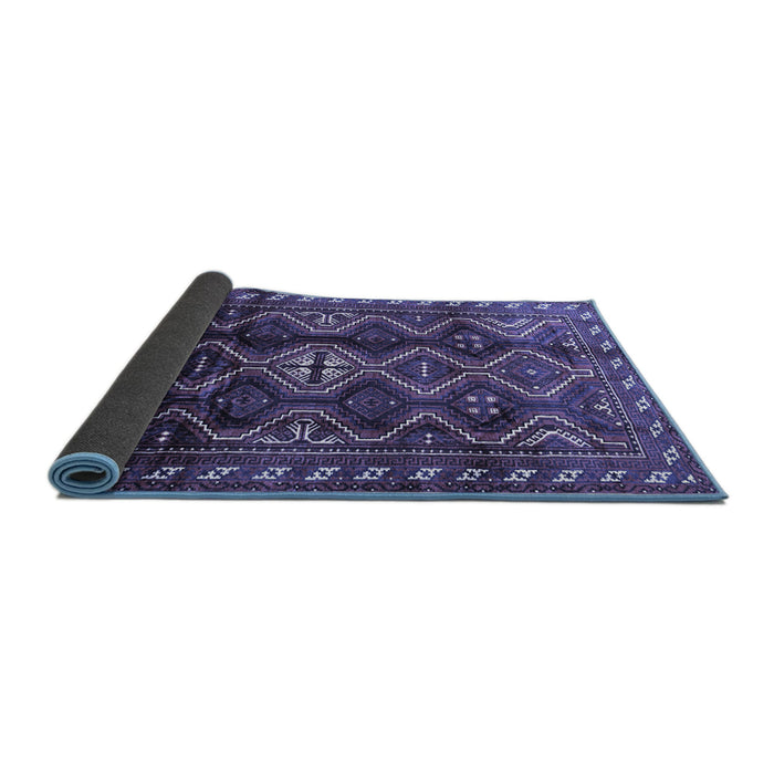 Sideview of Persian Blue Traditional Rug, tr2788blu