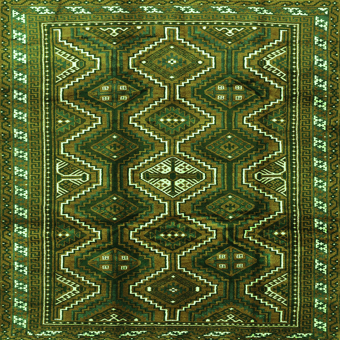 Serging Thickness of Persian Green Traditional Rug, tr2788grn