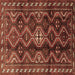 Square Persian Brown Traditional Rug, tr2788brn