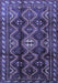 Machine Washable Persian Blue Traditional Rug, wshtr2788blu