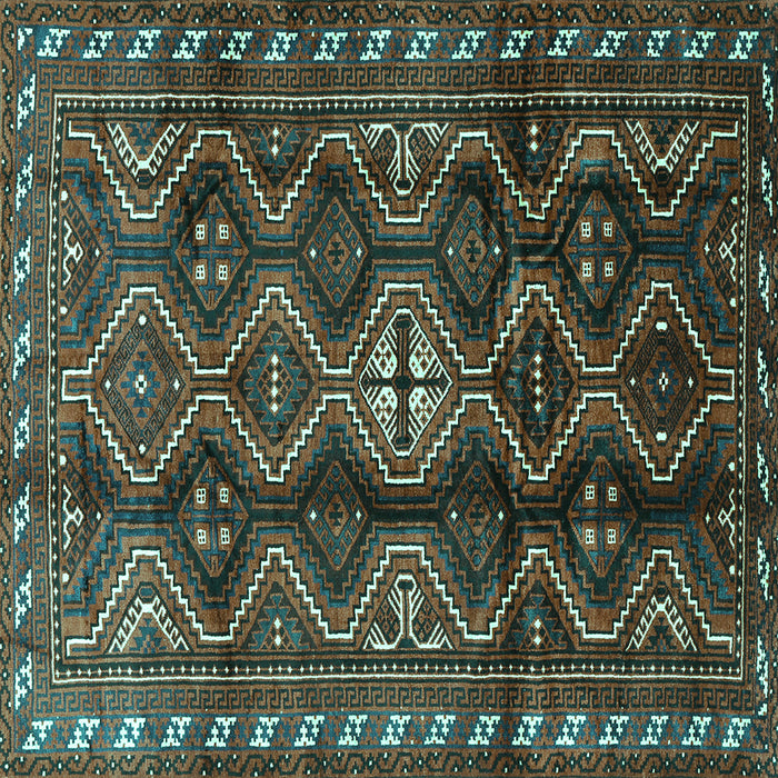 Square Persian Turquoise Traditional Rug, tr2788turq