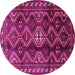 Round Persian Pink Traditional Rug, tr2788pnk
