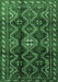 Machine Washable Persian Emerald Green Traditional Area Rugs, wshtr2788emgrn