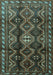 Machine Washable Persian Turquoise Traditional Area Rugs, wshtr2788turq