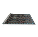 Sideview of Machine Washable Persian Light Blue Traditional Rug, wshtr2788lblu