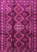 Machine Washable Persian Pink Traditional Rug, wshtr2788pnk