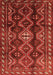 Serging Thickness of Machine Washable Persian Orange Traditional Area Rugs, wshtr2788org