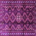 Square Machine Washable Persian Purple Traditional Area Rugs, wshtr2788pur