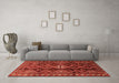 Machine Washable Persian Orange Traditional Area Rugs in a Living Room, wshtr2788org