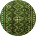 Machine Washable Persian Green Traditional Area Rugs, wshtr2788grn