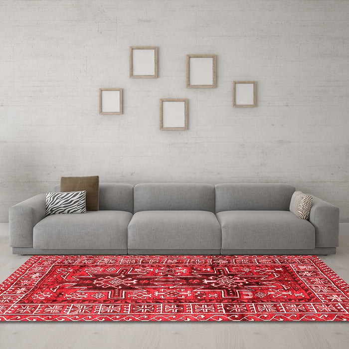 Traditional Red Washable Rugs