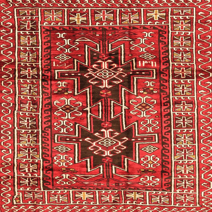Serging Thickness of Persian Orange Traditional Rug, tr2789org
