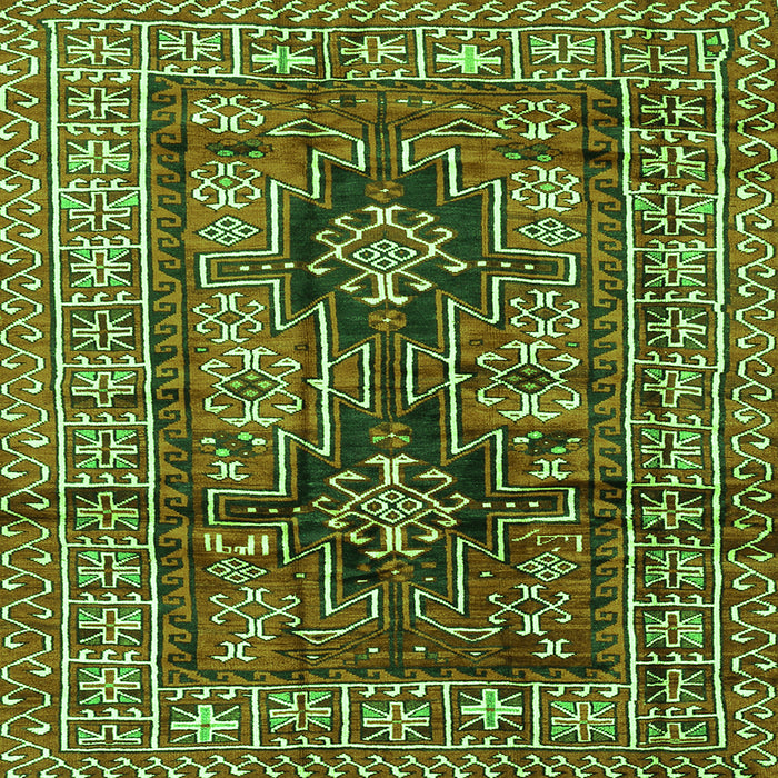 Serging Thickness of Persian Green Traditional Rug, tr2789grn