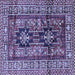 Square Persian Blue Traditional Rug, tr2789blu