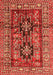 Serging Thickness of Machine Washable Persian Orange Traditional Area Rugs, wshtr2789org