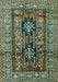 Machine Washable Persian Turquoise Traditional Area Rugs, wshtr2789turq