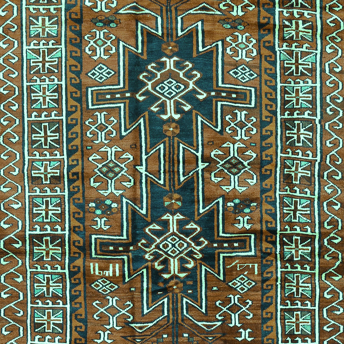 Machine Washable Persian Turquoise Traditional Area Rugs, wshtr2789turq