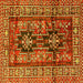 Square Persian Yellow Traditional Rug, tr2789yw