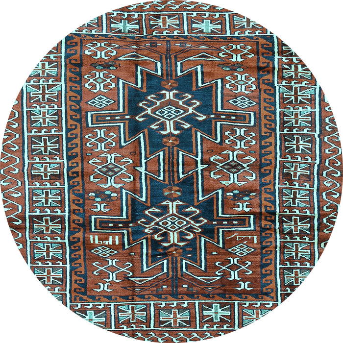 Round Persian Light Blue Traditional Rug, tr2789lblu