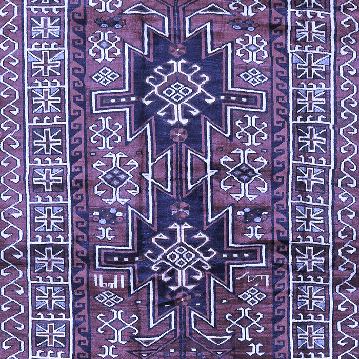 Machine Washable Persian Blue Traditional Rug, wshtr2789blu