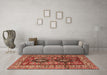 Machine Washable Persian Brown Traditional Rug in a Living Room,, wshtr2789brn