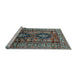 Sideview of Machine Washable Persian Light Blue Traditional Rug, wshtr2789lblu