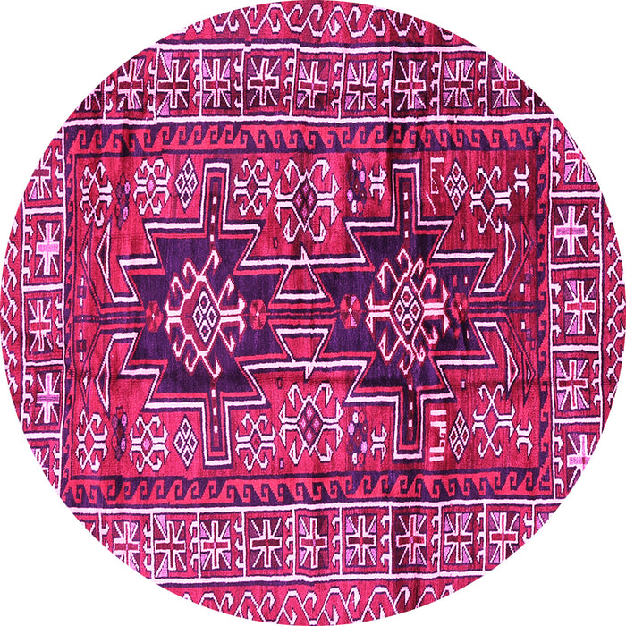 Round Persian Pink Traditional Rug, tr2789pnk